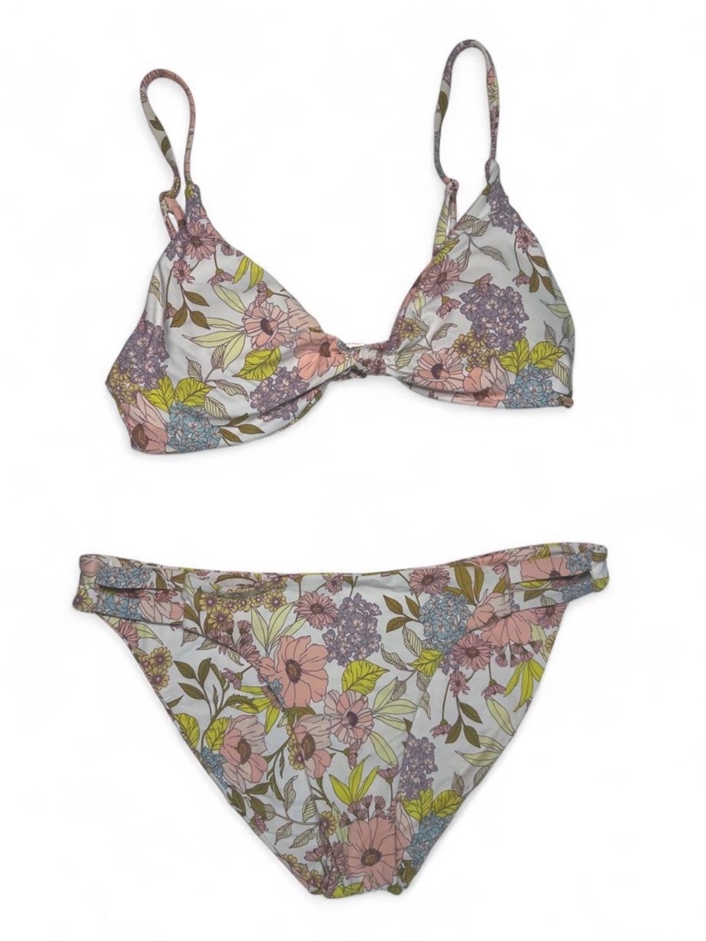 Volcom Big Poppy Bikini Set - Floral Boho Coastal Vaca Summer Surf Resort Beach